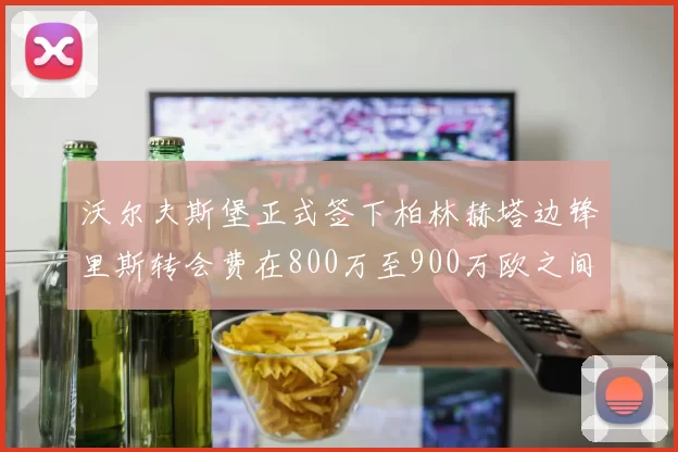 沃尔夫斯堡正式签下柏林赫塔边锋里斯转会费在800万至900万欧之间